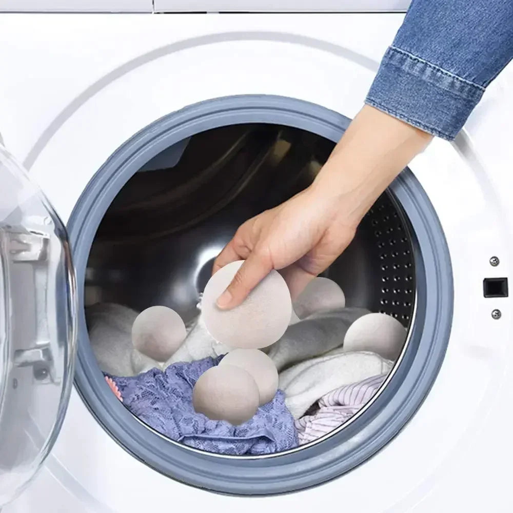 6Pcs Wool Dryer Balls Reusable Softener Laundry 7Cm Laundry Ball Home Washing Balls Wool Dryer Balls Washing Machine Accessories