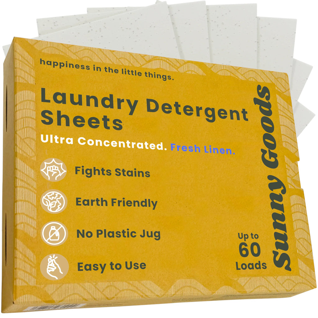 Sunny Goods Eco-Friendly Laundry Detergent Sheets with Plant Derived Enzymes