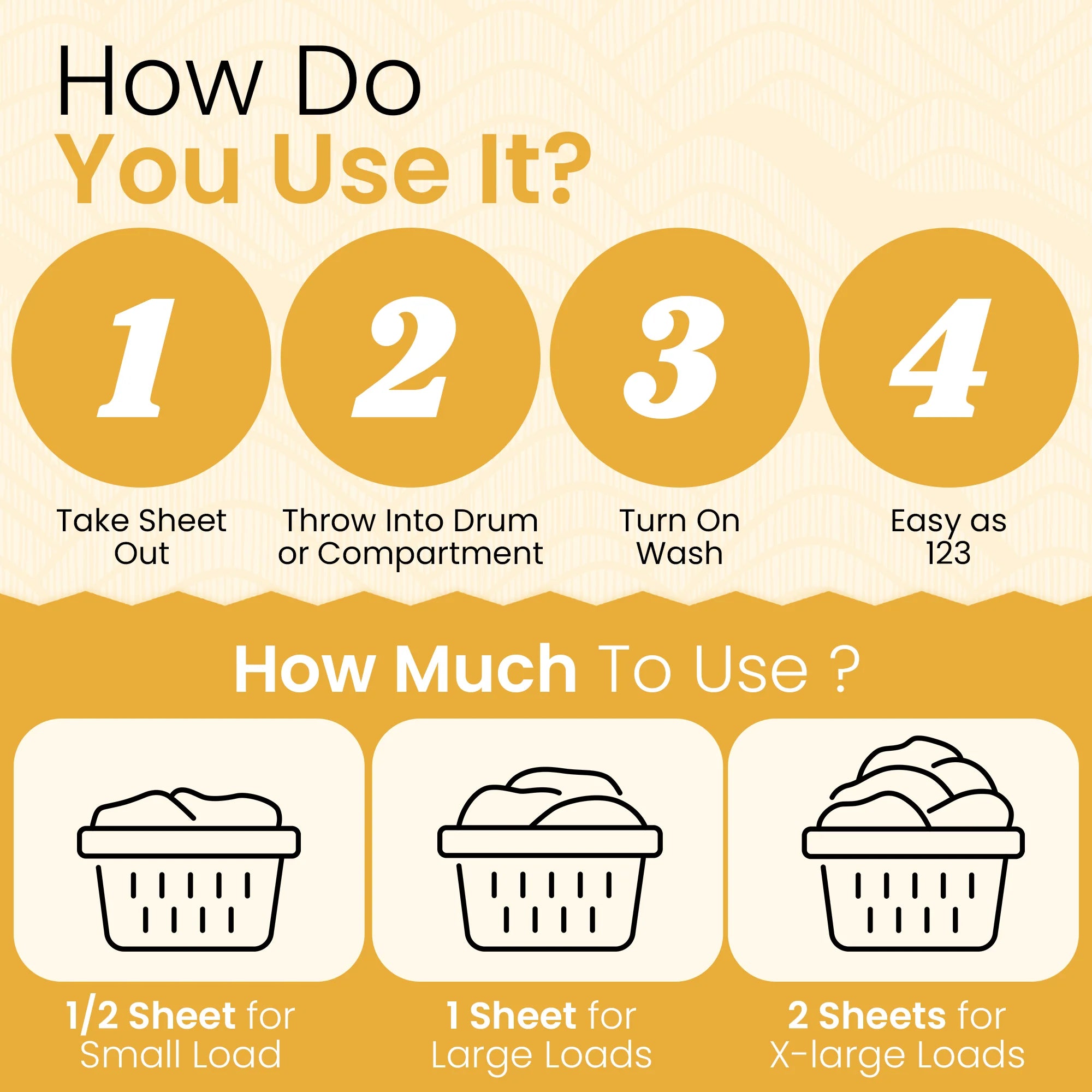 Sunny Goods Eco-Friendly Laundry Detergent Sheets with Plant Derived Enzymes