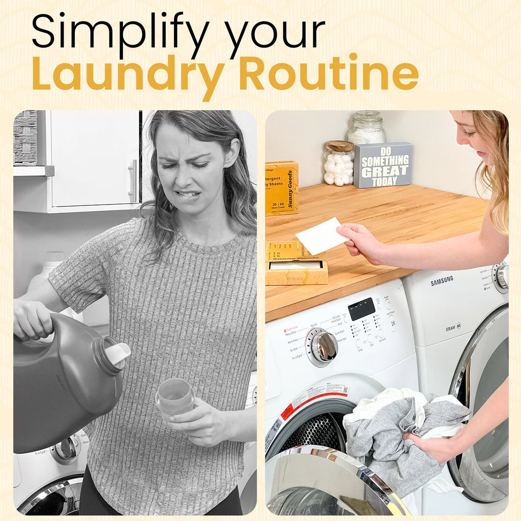 Sunny Goods Eco-Friendly Laundry Detergent Sheets with Plant Derived Enzymes