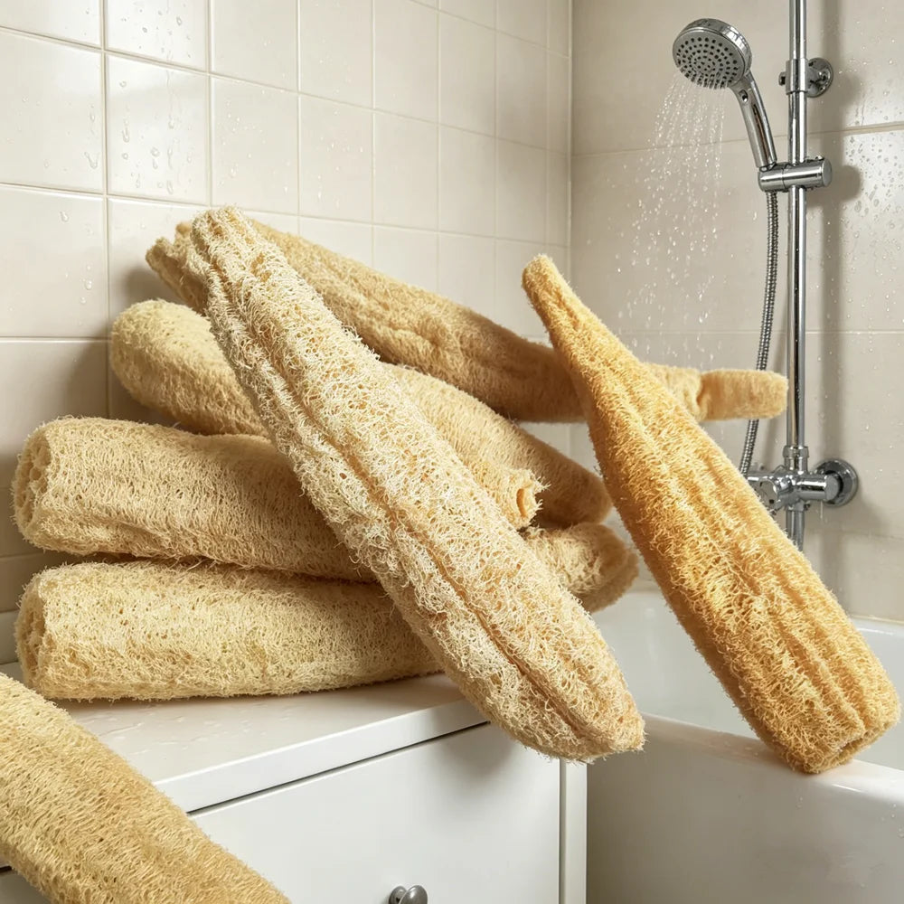 Whole Natural and Eco-Friendly Cleaning Loofah Sponge Scrubber for Kitchen Bathroom Bath Shower Pot Bowl Sponge Scrubber Spa